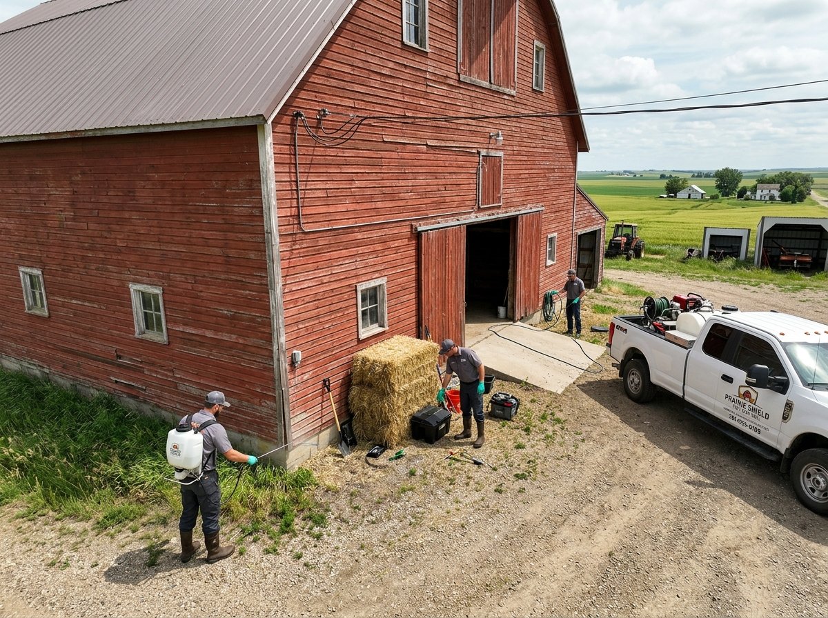 Farm barn pest control treatment