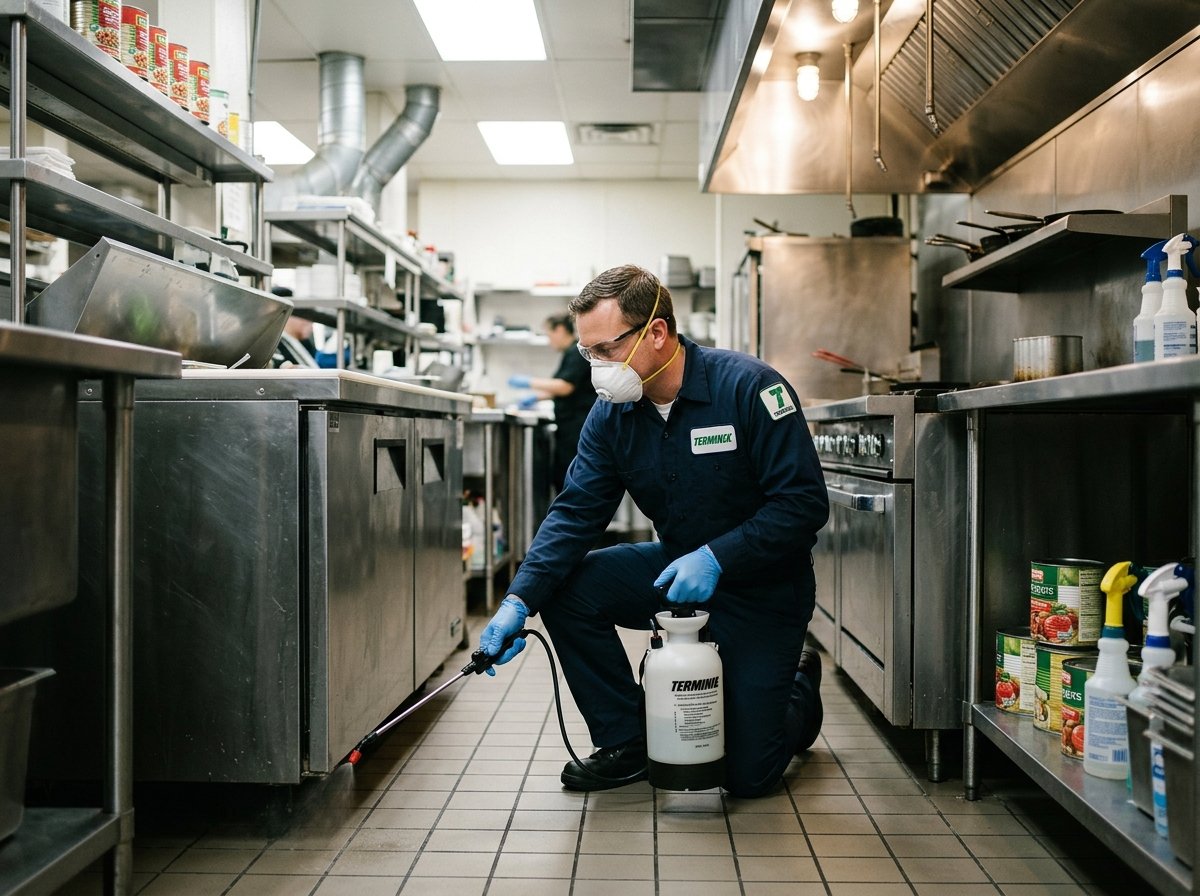 Restaurant kitchen insect control treatment